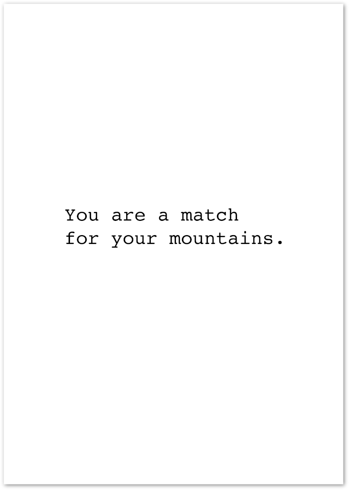 Posterux© | Mountain Strength – Motivational Typography Poster