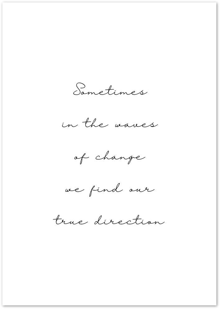 Posterux© | Waves of Change – Inspirational Ocean Quote Poster