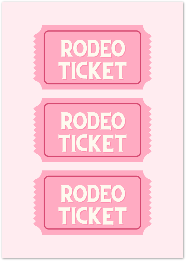 Posterux© | Rodeo Tickets – Retro Funfair Vibes