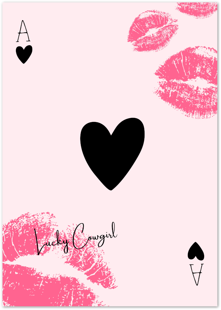 Posterux© | Lucky Cowgirl – Kisses & Cards