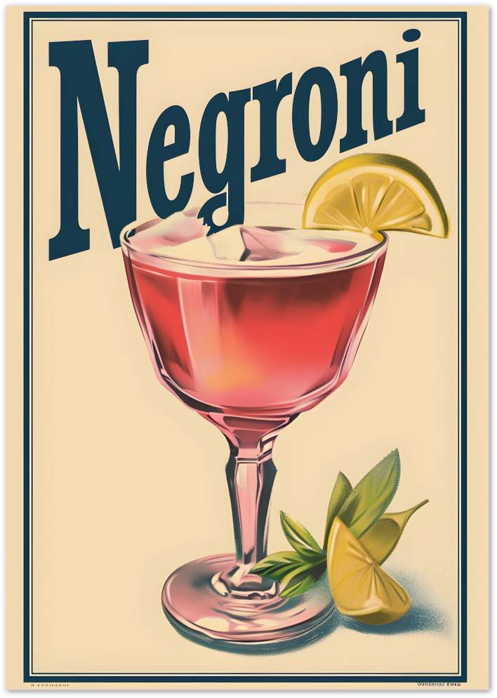 Posterux© | Negroni – Italian Aperitivo Style