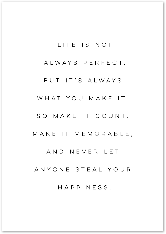 Posterux© | Life’s Journey – Positive Quote Typography Poster