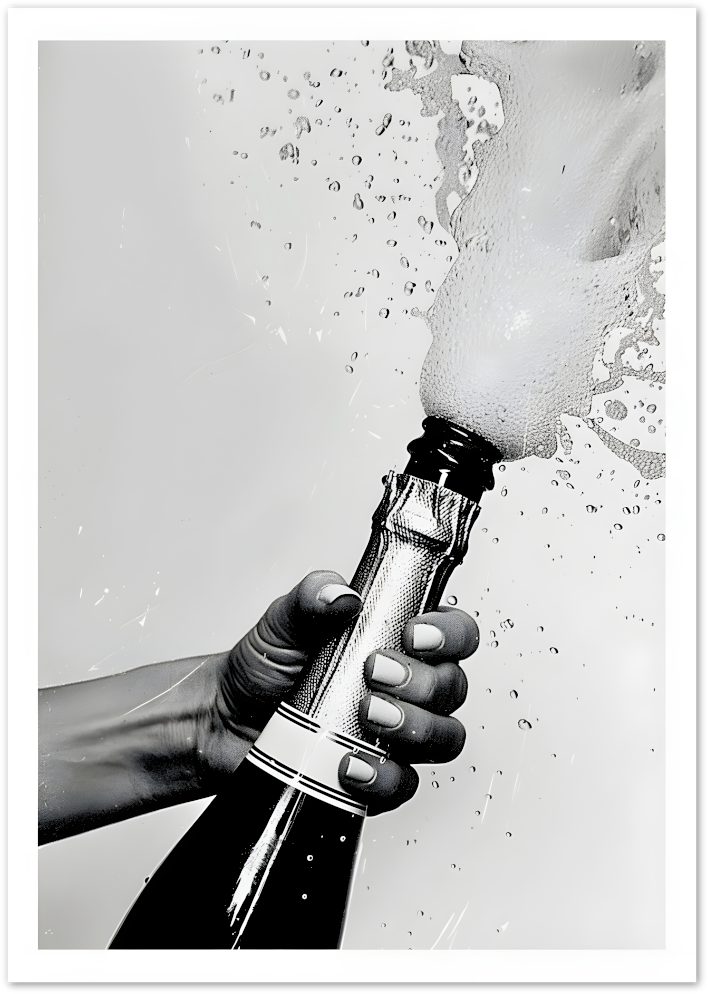 Posterux© | Champagne Pop Poster – Celebration in Motion