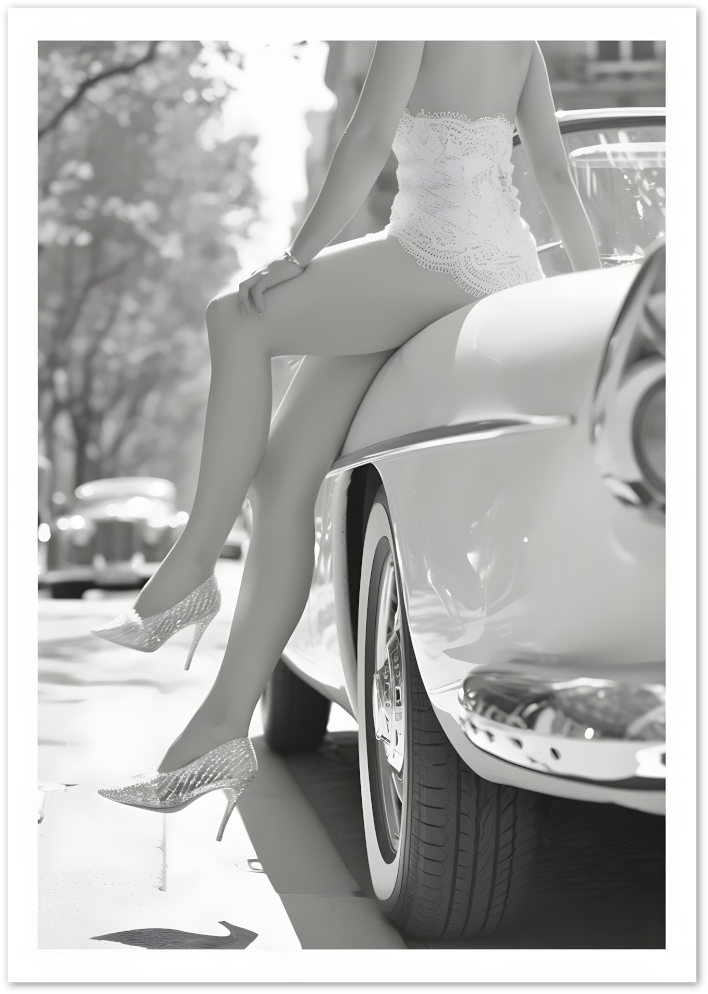 Posterux© | Legs & Lace Poster – Retro Elegance with a Wink
