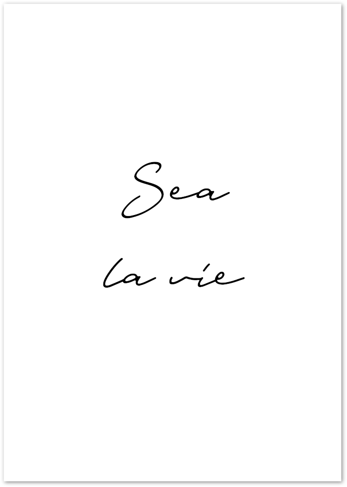 Posterux© | Sea La Vie – Coastal Minimalist Quote Poster