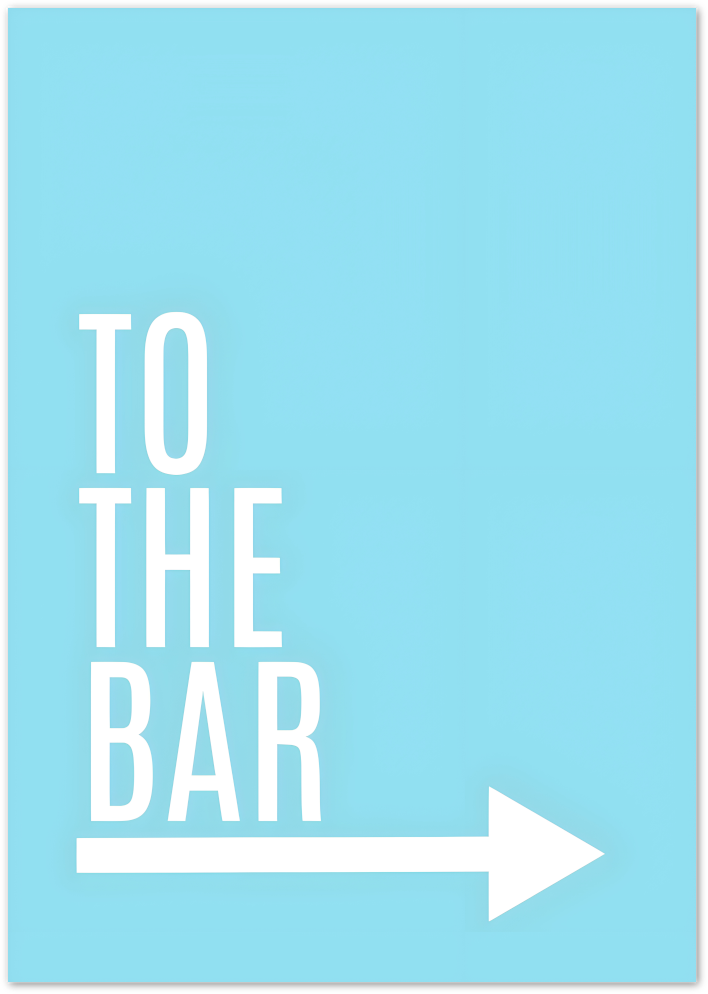 Posterux© | To the Bar Poster – Playful Directional Sign