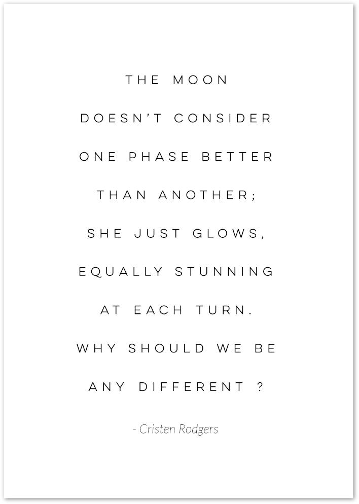 Posterux© | The Moon Glows – Cristen Rodgers Quote Poster