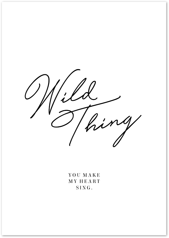Posterux© | Wild Thing – Romantic Handwritten Typography Poster