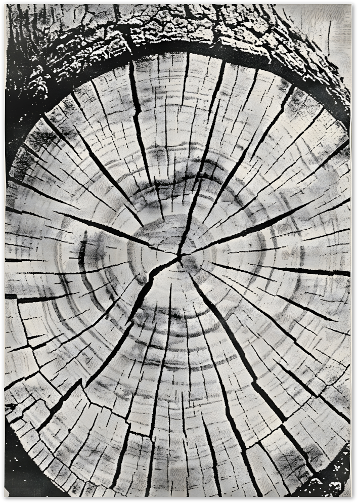 Posterux© | Tree Rings Poster – Natural Wood Grain Close-Up