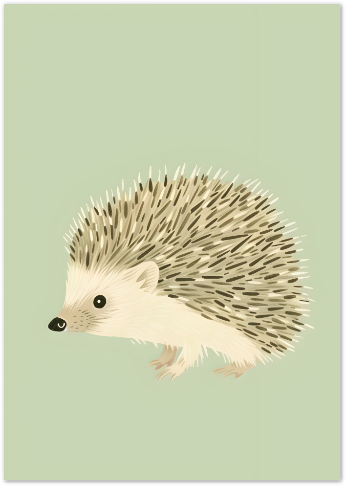 Posterux© | Hedgehog Cutie Poster – Soft Minimal Animal Illustration