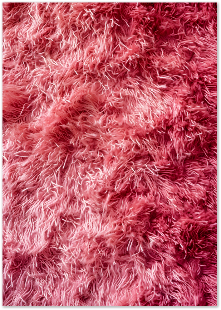 Posterux© | Pink Furry Texture Poster – Fluffy Abstract Softness