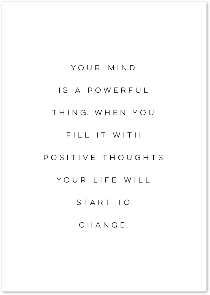 Posterux© | Your Mind is Powerful – Positive Mindset Poster