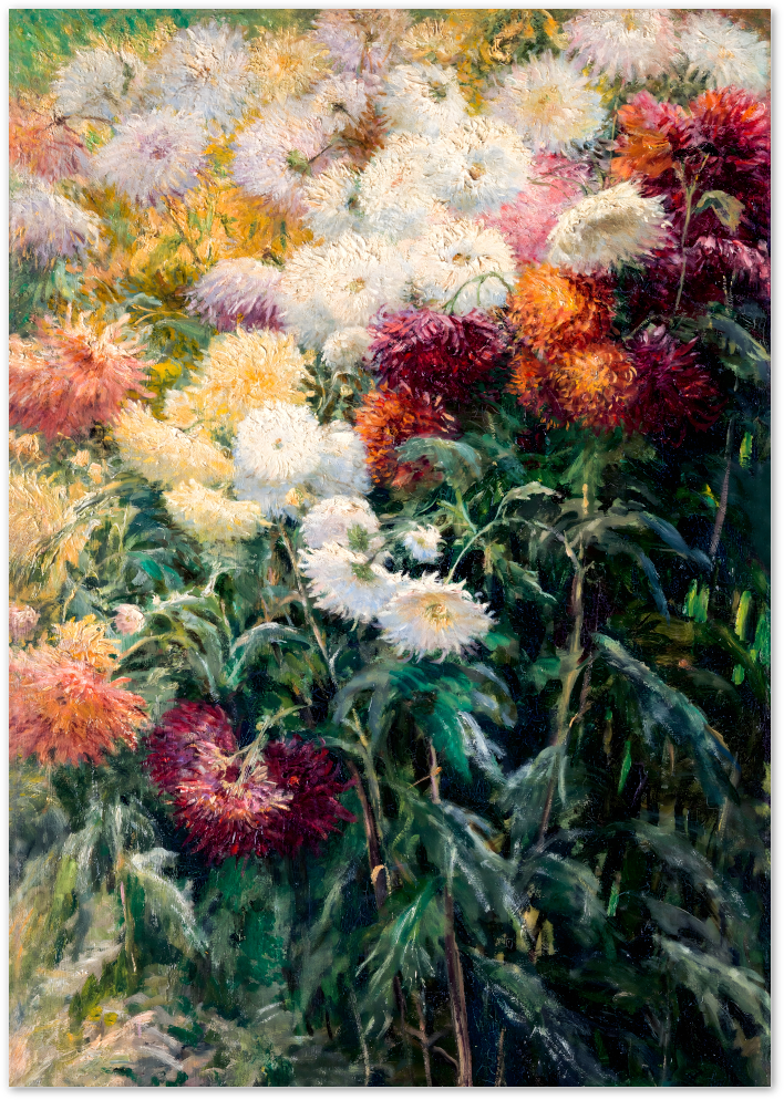 Posterux© | Dahlia Garden Poster – Impressionist Floral Art