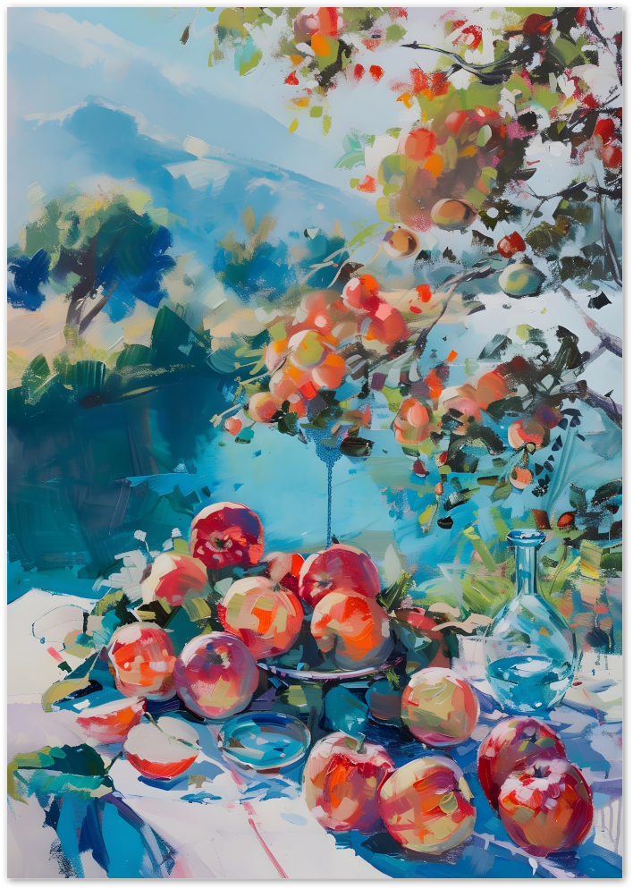 Posterux© | Apple Harvest Poster – Mediterranean Still Life