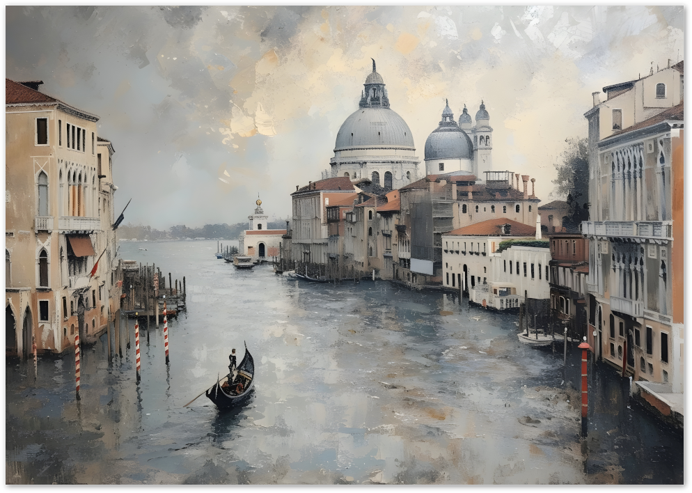 Posterux© | Venice Grand Canal Poster – Romantic Gondola View