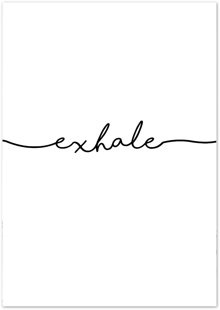Posterux© | Exhale – Minimalist Relaxation Typography Poster