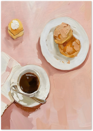 Posterux© | Pink Café Gallery Wall – Set of 4 Posters