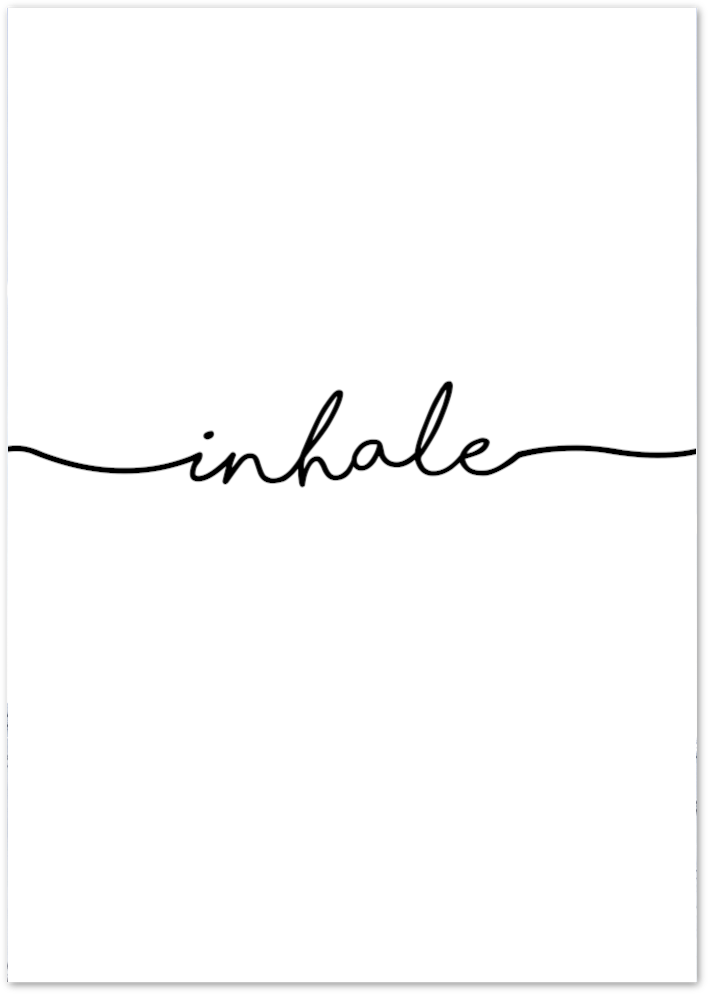 Posterux© | Inhale – Minimalist Mindfulness Typography Poster