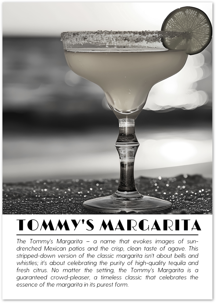 Posterux© | Tommy’s Margarita Poster – Minimalist Tequila Vibes