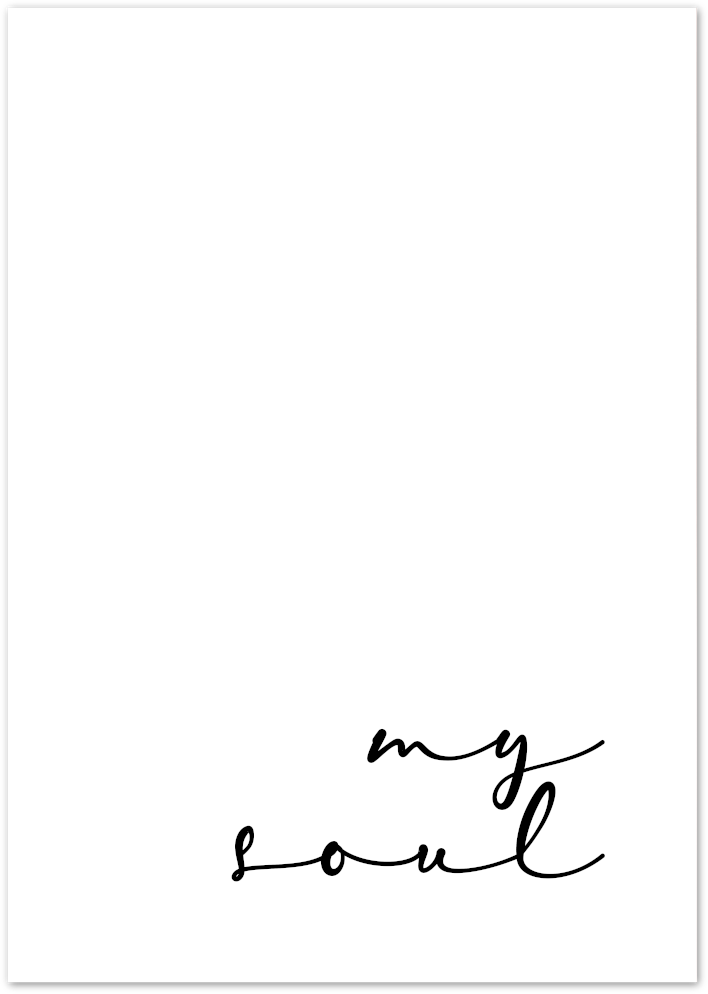 Posterux© | My Soul – Elegant Handwritten Typography Poster
