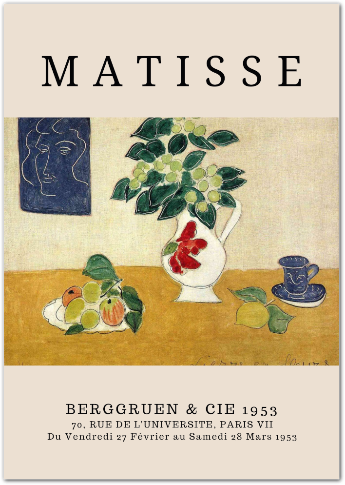 Posterux© | Matisse Still Life Poster – Paris Fruit & Flowers Exhibition Art
