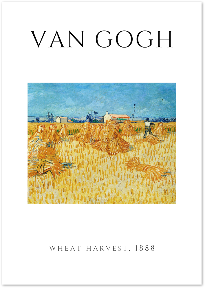 Posterux© | Wheat Harvest Poster – Van Gogh Countryside Art