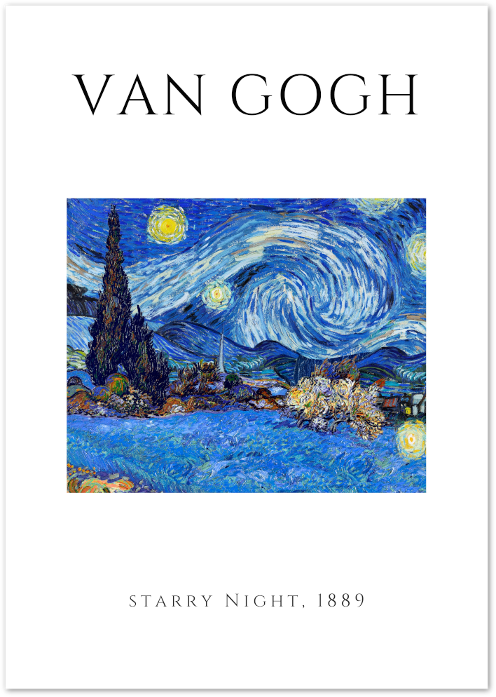 Posterux© | Starry Night Poster – Iconic Van Gogh Print