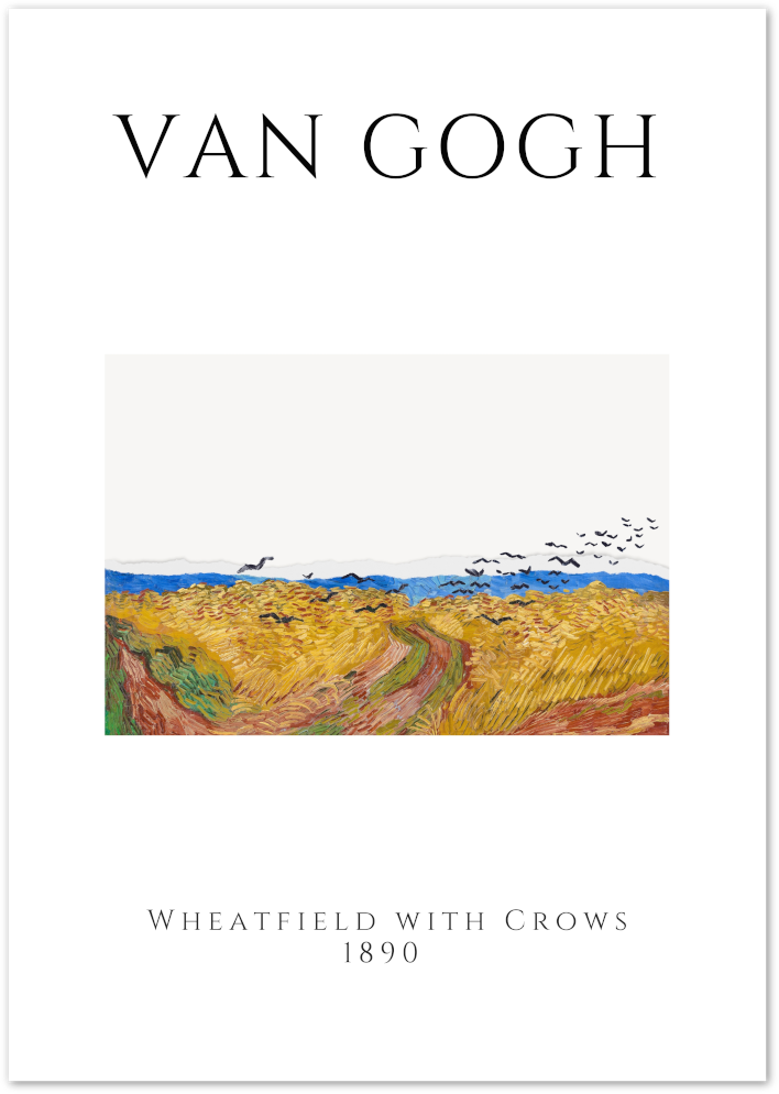 Posterux© | Wheatfield with Crows Poster – Van Gogh Landscape Art