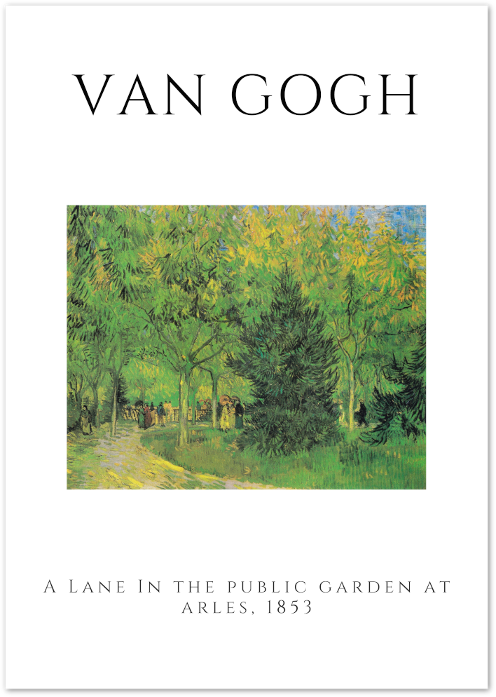 Posterux© | A Lane in the Public Garden Poster – Van Gogh Greenery