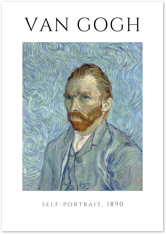 Posterux© | Self-Portrait Poster – Van Gogh Expressionist Portrait Art