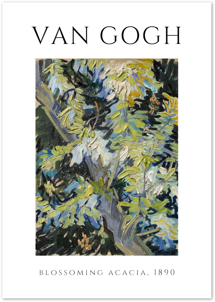 Posterux© | Blossoming Acacia – Van Gogh Botanical Study Poster
