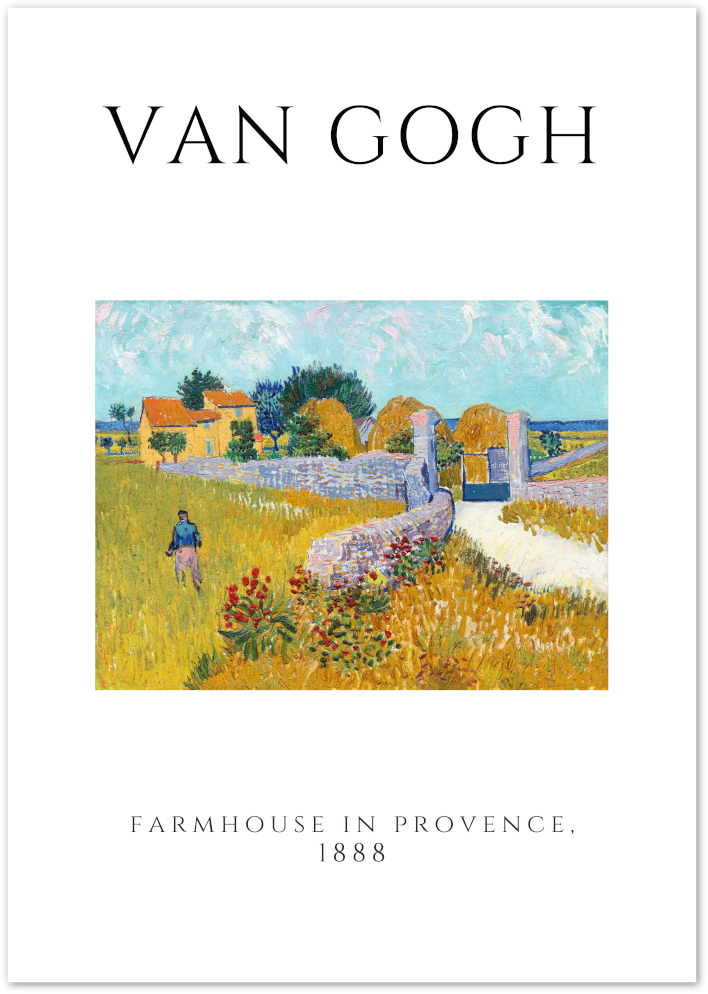 Posterux© | Farmhouse in Provence – Van Gogh Countryside Poster