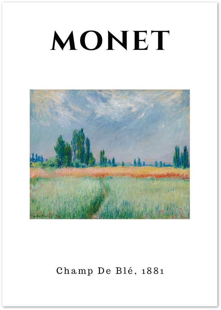 Posterux© | Champ de Blé – Monet Wheatfield Poster