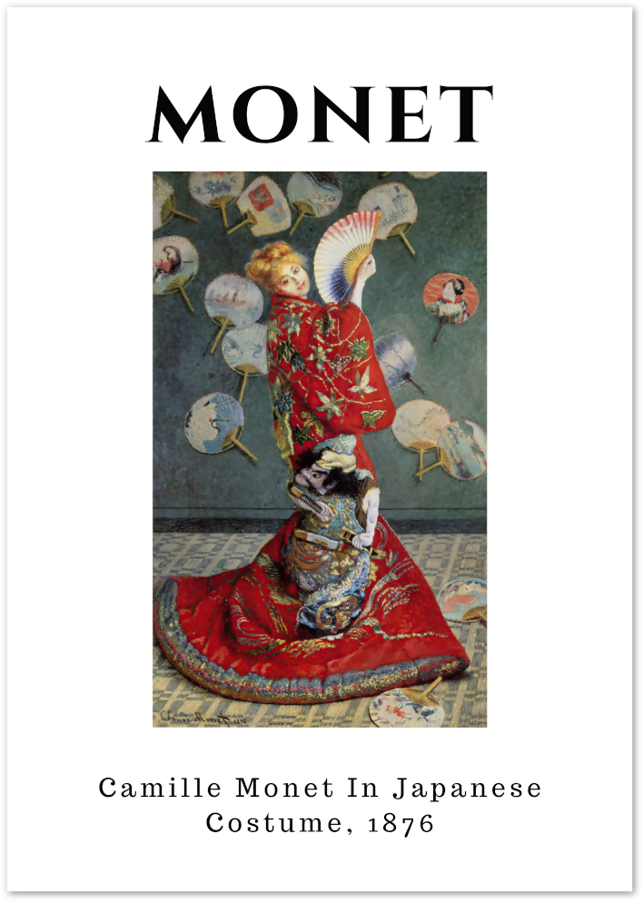 Posterux© | Camille Monet in Japanese Costume Poster – Vintage Impressionist Art