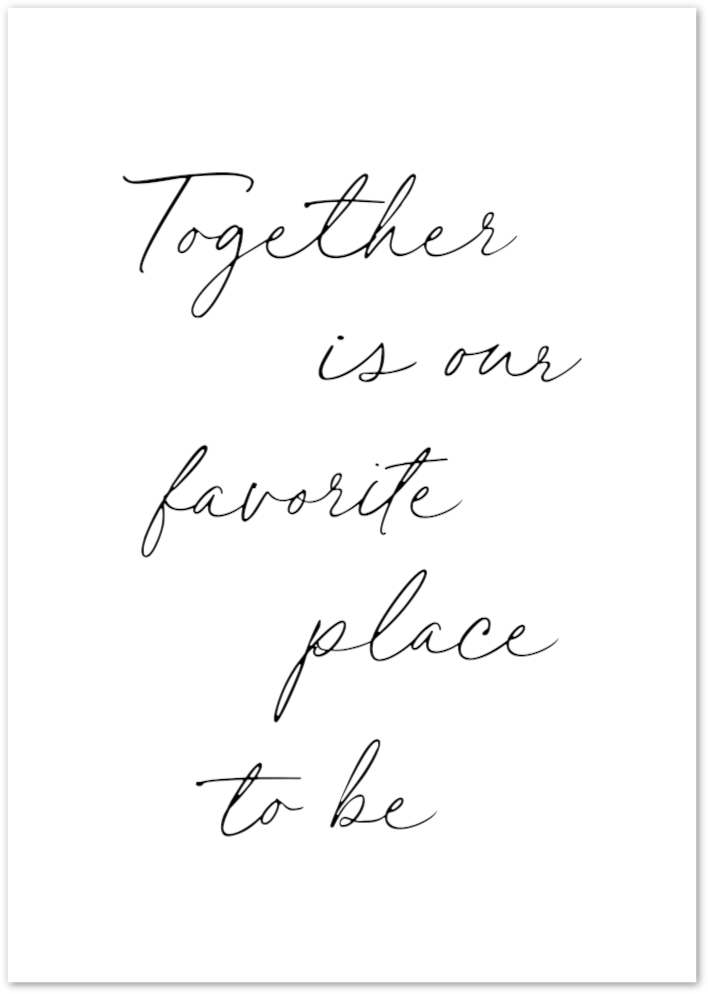 Posterux© | Together – Romantic Handwritten Typography Poster