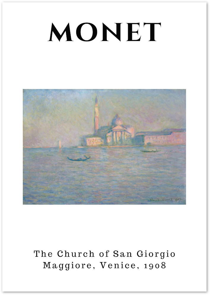 Posterux© | San Giorgio Maggiore Poster – Impressionist Venice Scene