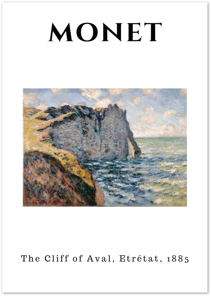 Posterux© | Cliff of Aval Poster – Coastal Impressionism