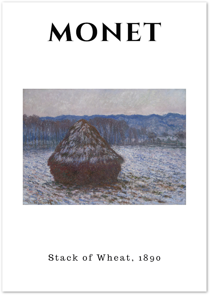 Posterux© | Stack of Wheat Poster – Winter Landscape Art