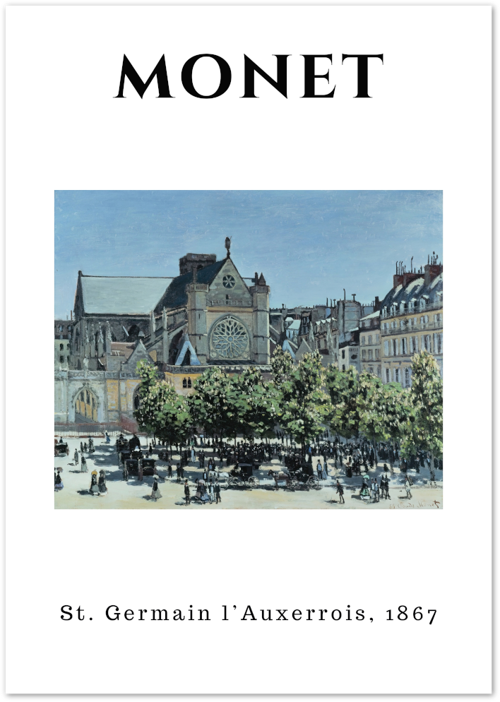 Posterux© | St. Germain l’Auxerrois Poster – Historic Paris Scene