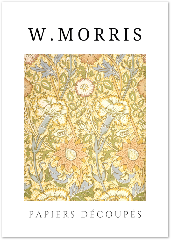 Posterux© | Soft Sunflower Poster – William Morris Vintage Floral