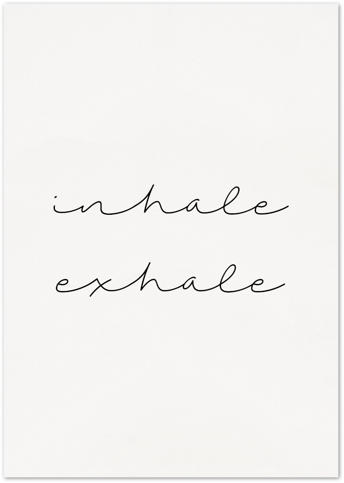 Posterux© | Inhale Exhale – Mindful Handwritten Typography Poster