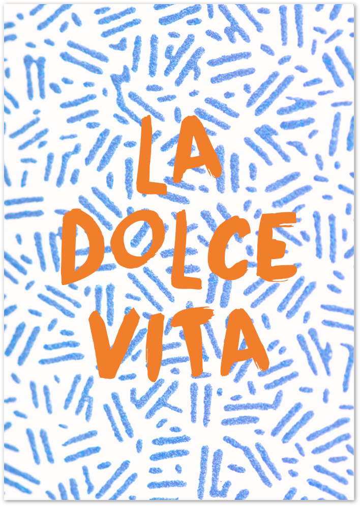 Posterux© | La Dolce Vita Poster – Handwritten Italian Quote