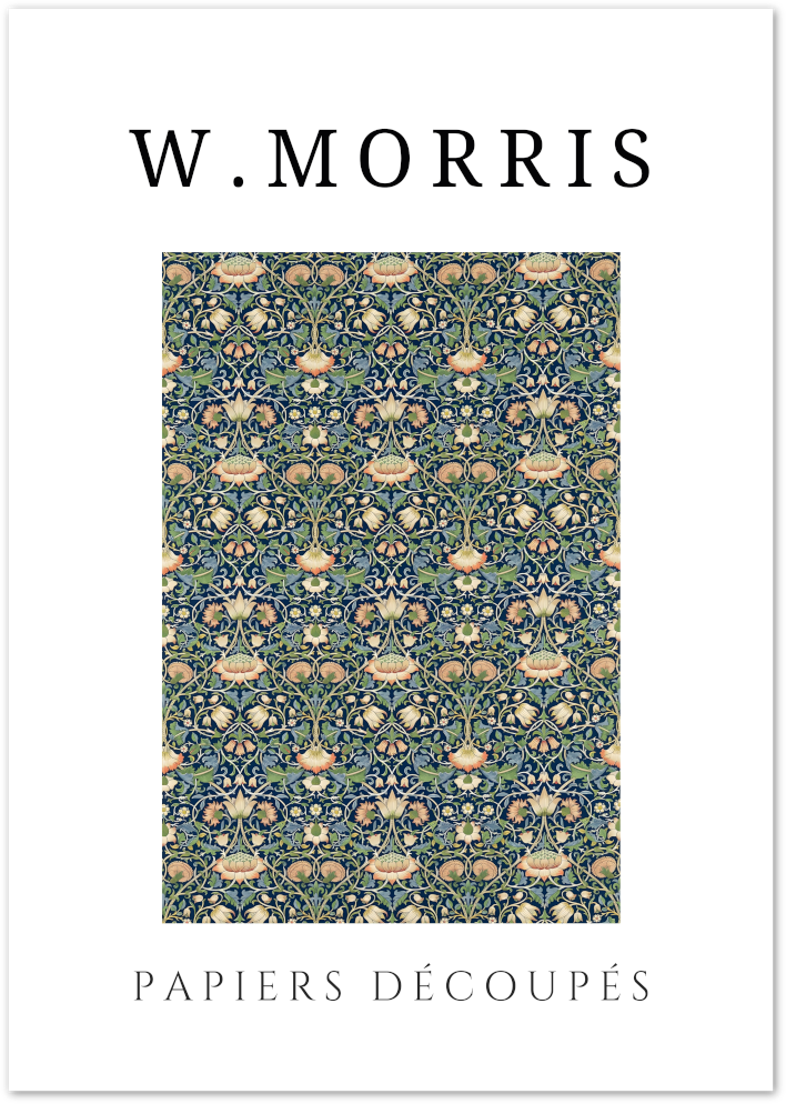 Posterux© | Tulip Harmony Poster – William Morris Papiers Découpés