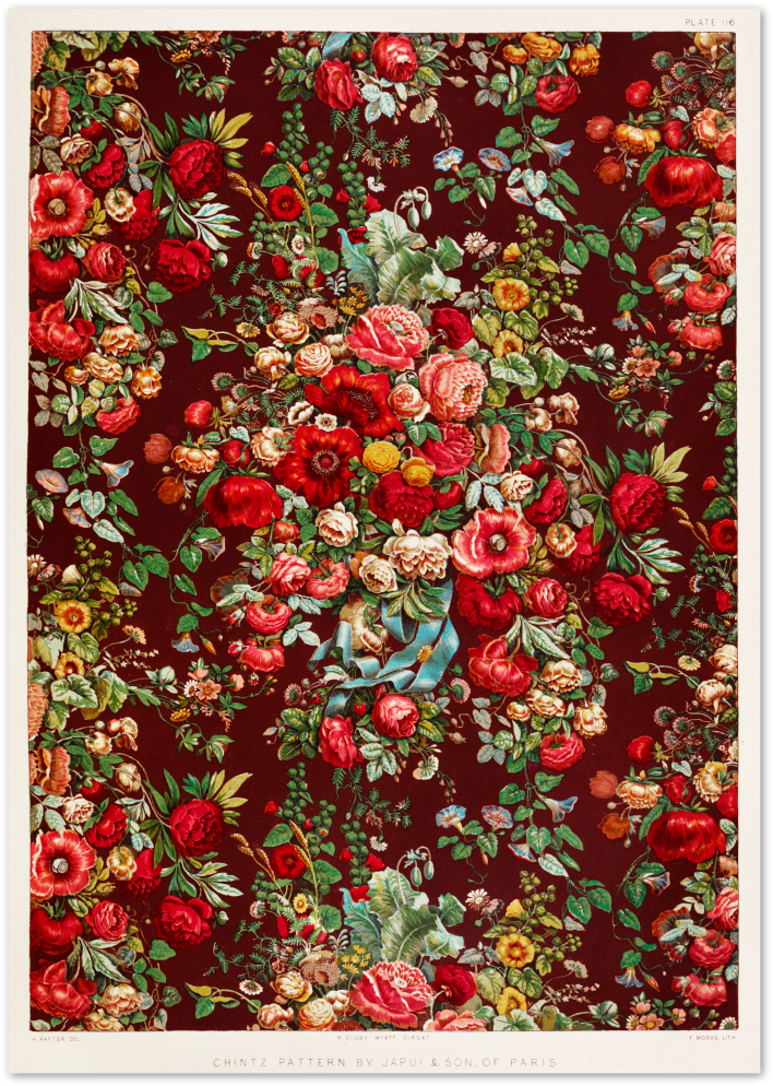 Posterux© | Chintz Flowers Poster – Rich Vintage Floral