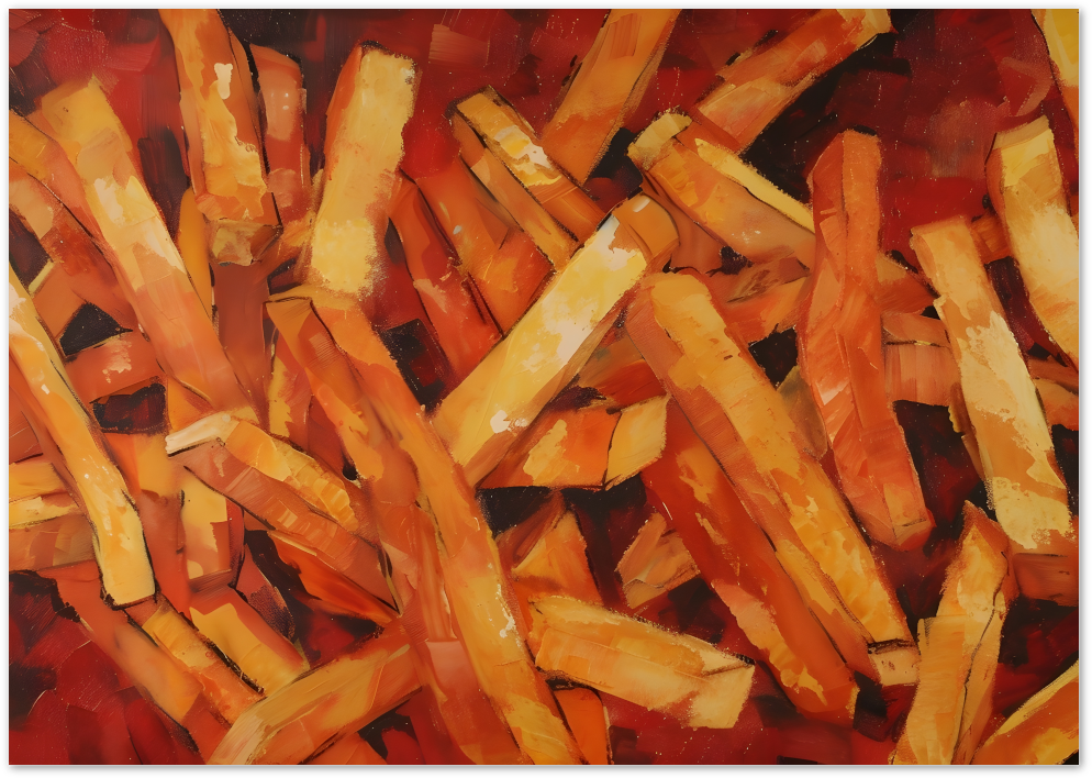 Posterux© | French Fries Poster – Abstract Comfort Food