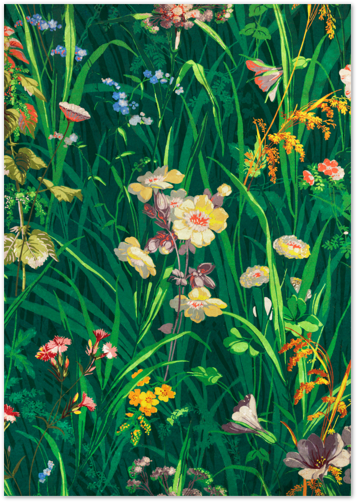 Posterux© | Meadow Bloom Poster – Botanical Green Floral Art