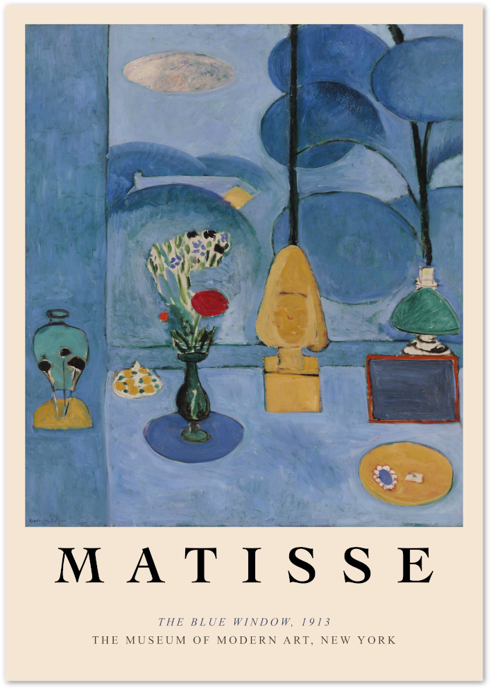 Posterux© | The Blue Window Poster – Matisse Interior Scene