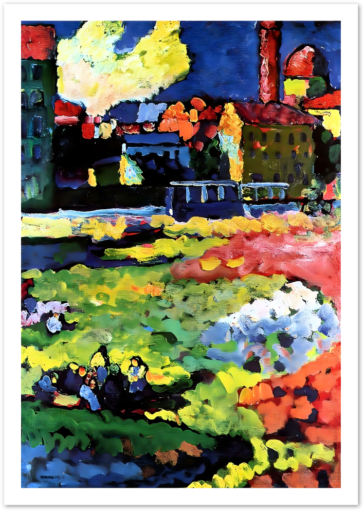 Posterux© | Colorful City Park Poster – Expressionist Landscape