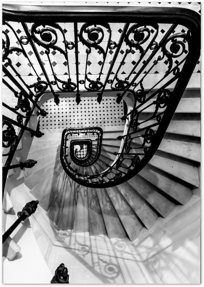Posterux© | Vintage Spiral – Elegant Architecture Photography Poster