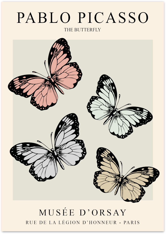 Posterux© | The Butterfly Poster – Picasso Inspired Art Print